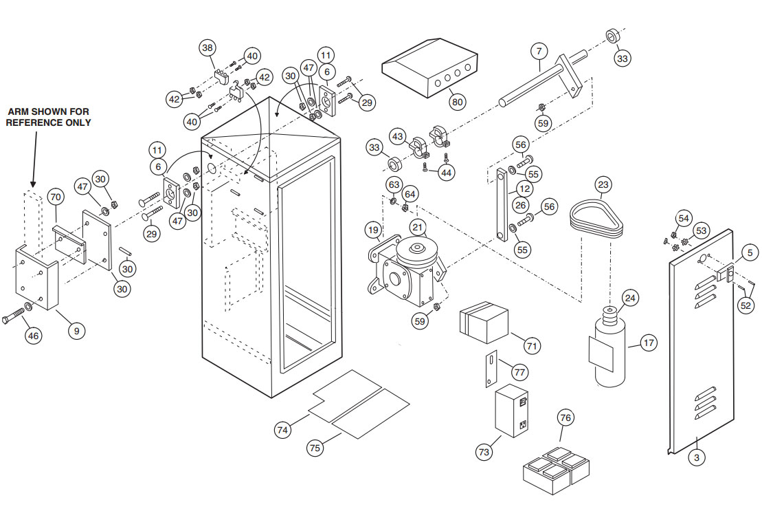BGU-D Gate Operator Parts Diagram