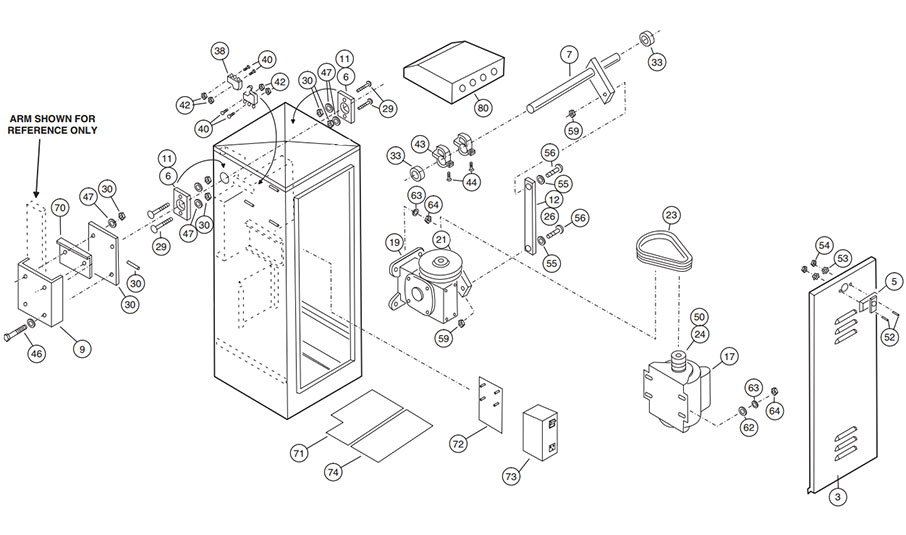 BGU Gate Operator Parts Diagram