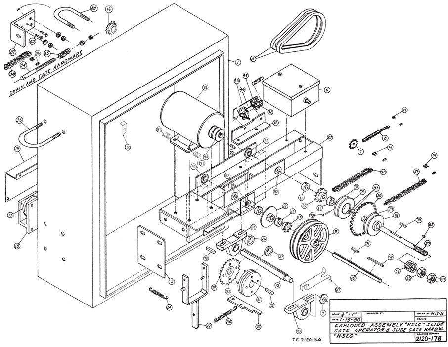 HSLG Gate Operator Parts Diagram