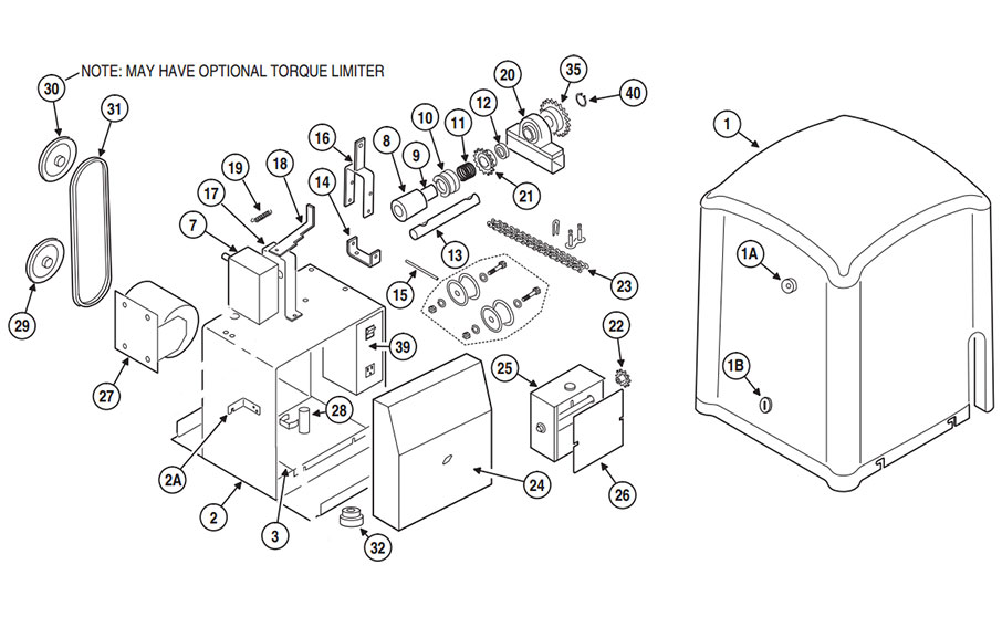 SLR Gate Operator Parts Diagram