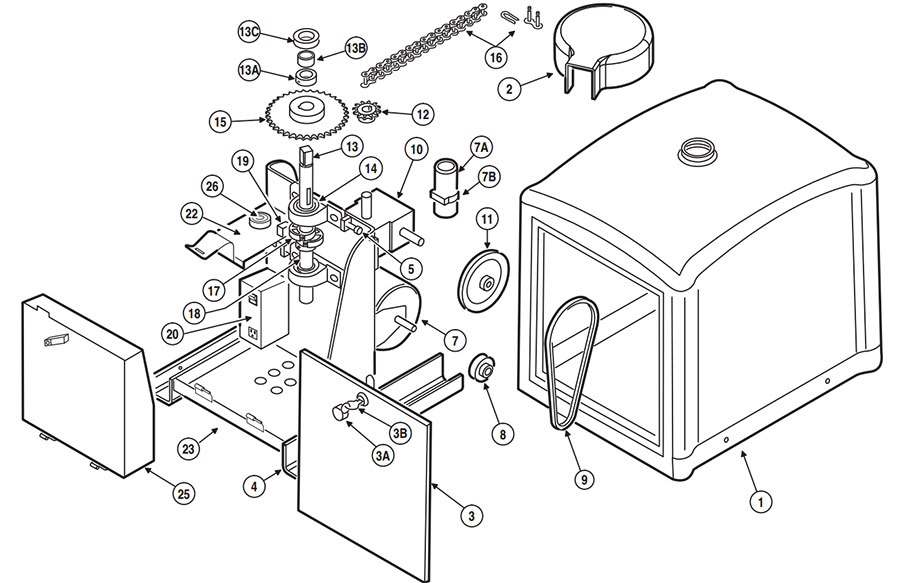 SWR Gate Operator Parts Diagram